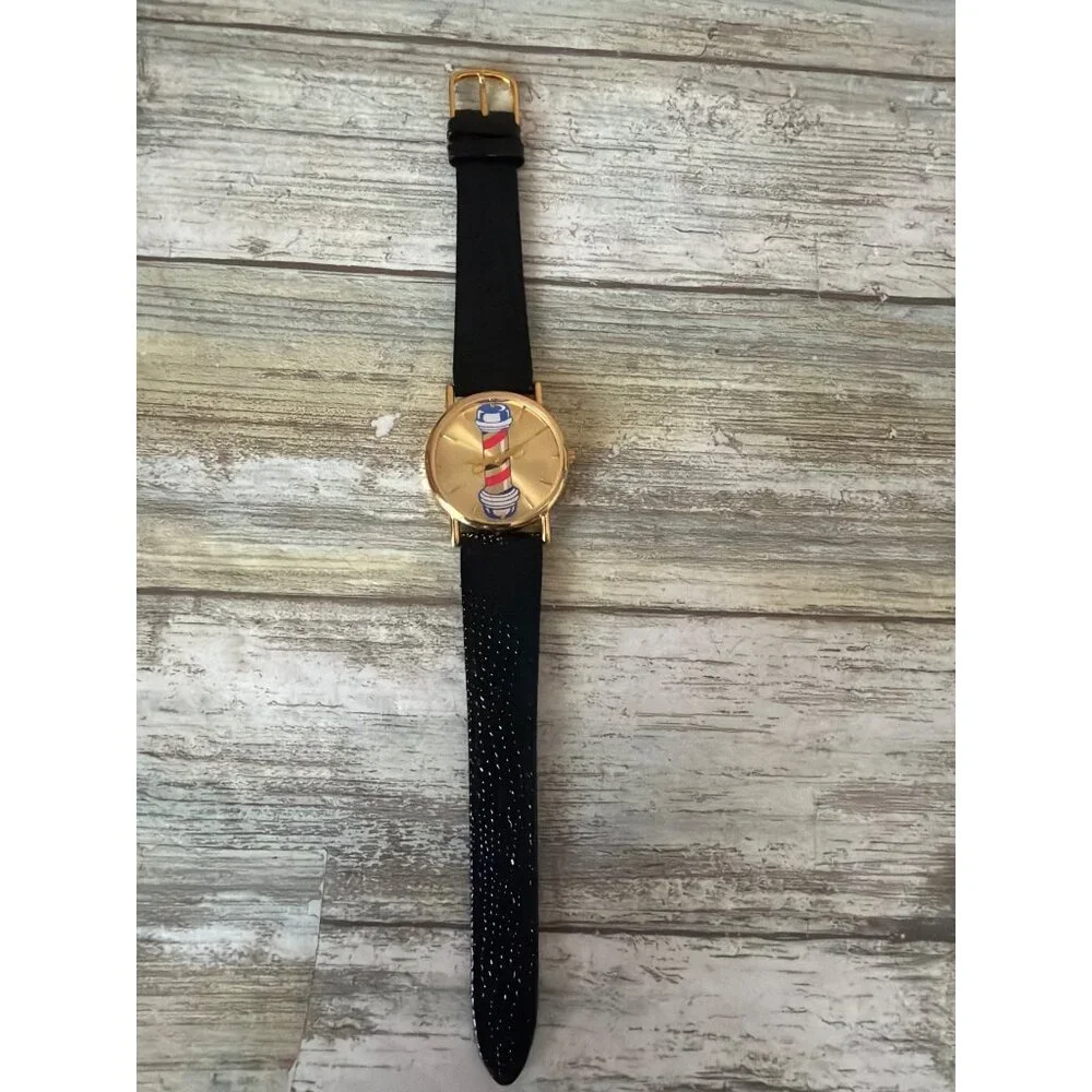 Vintage Stylex Shear Elegance Barber Pole Quartz Watch Hong Kong 8.25" NOS - Picture 9 of 13